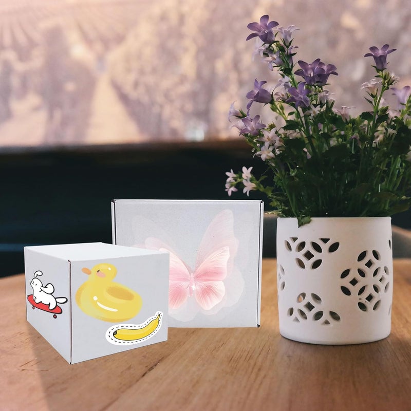 Livejun 6x5x4 inch Shipping Boxes Set of 25， White Corrugated Cardboard Box Mailer Boxes for Packaging Small Business Shipping，Mailing Boxes Bulk for Birthday Wedding Party Book Literature Gift Giving - Image 4